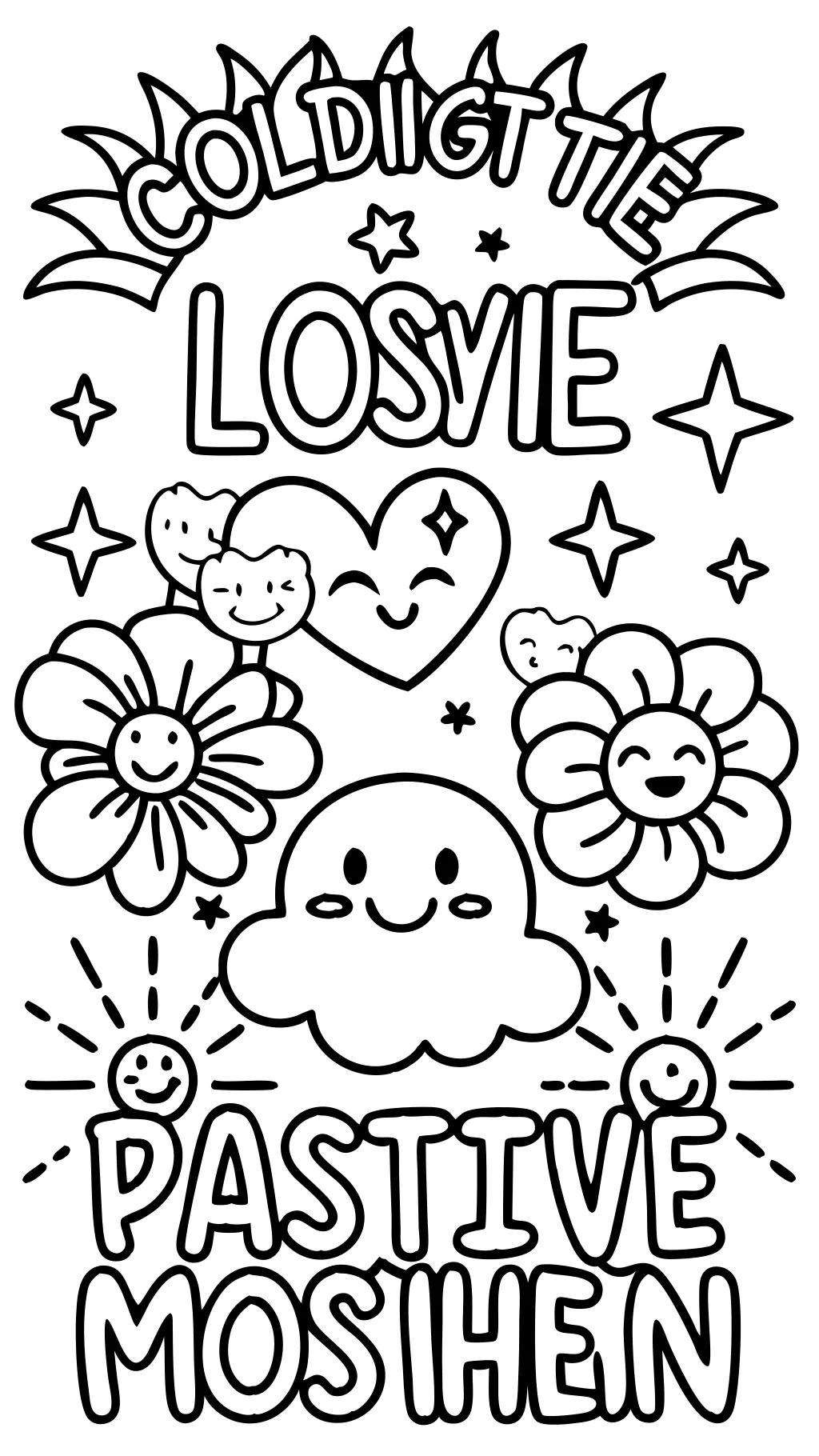 positive coloring pages